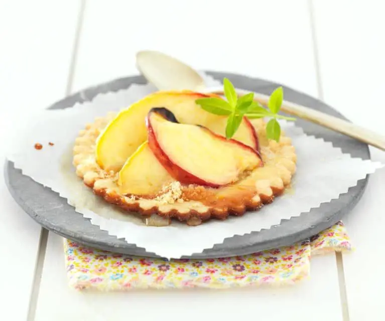 Peach and Lavender Shortbread Tartlets