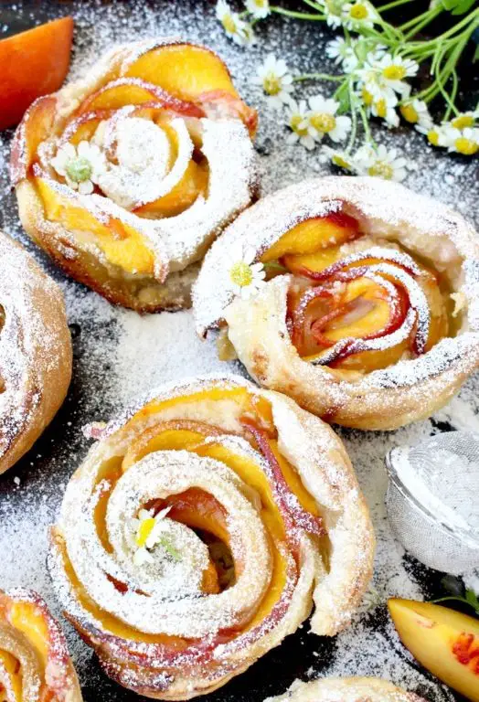 Peach and Mascarpone Danish Swirls