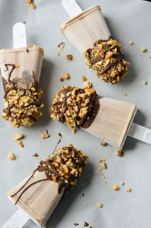 Peanut Butter Banana Yogurt Popsicles