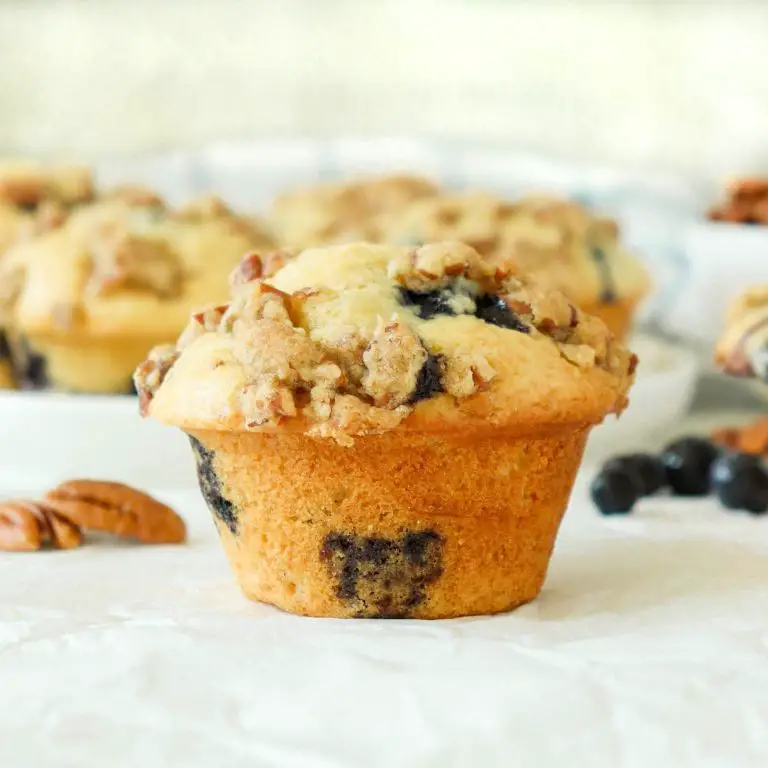 Pecan Flour Muffins with Blueberries