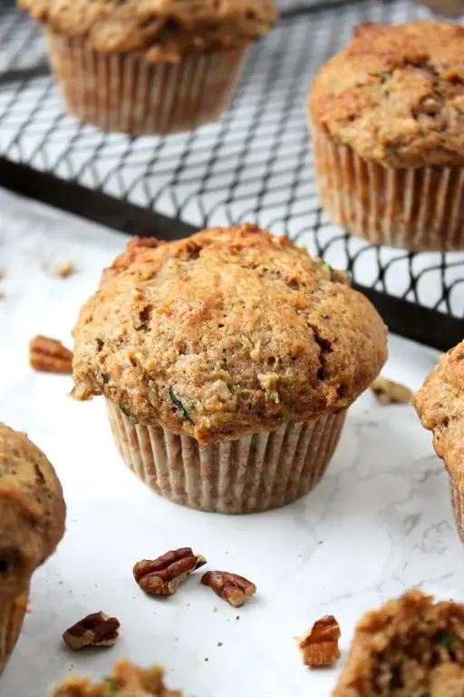 Pecan Flour Zucchini Muffins
