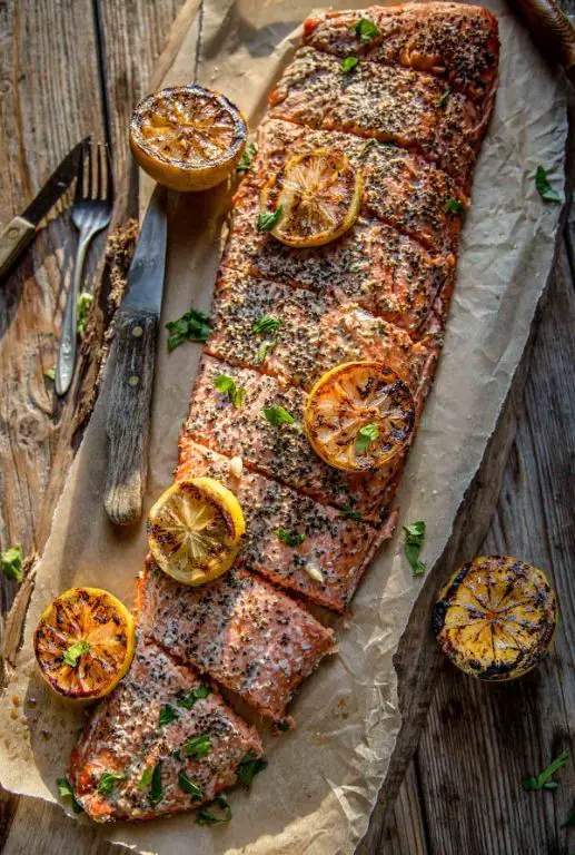 Peppercorn Crusted Smoked Salmon Traeger Style