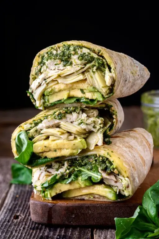 Pesto Chicken Tortilla Roll Ups