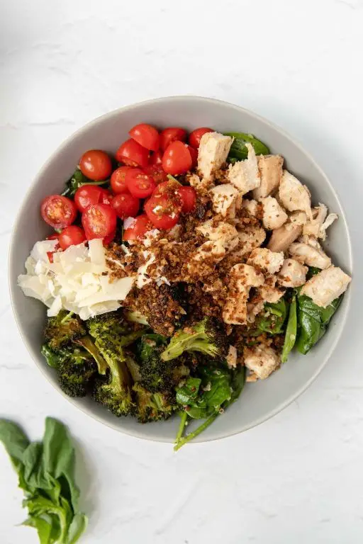 Pesto Parmesan Grilled Chicken Salad
