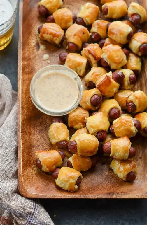Pigs in a Blanket with Honey Mustard Dip