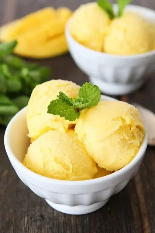 Pineapple and Mango Sorbet