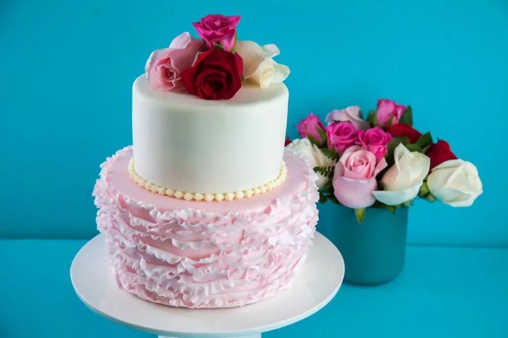 Pistachio Rose Cake Fondant