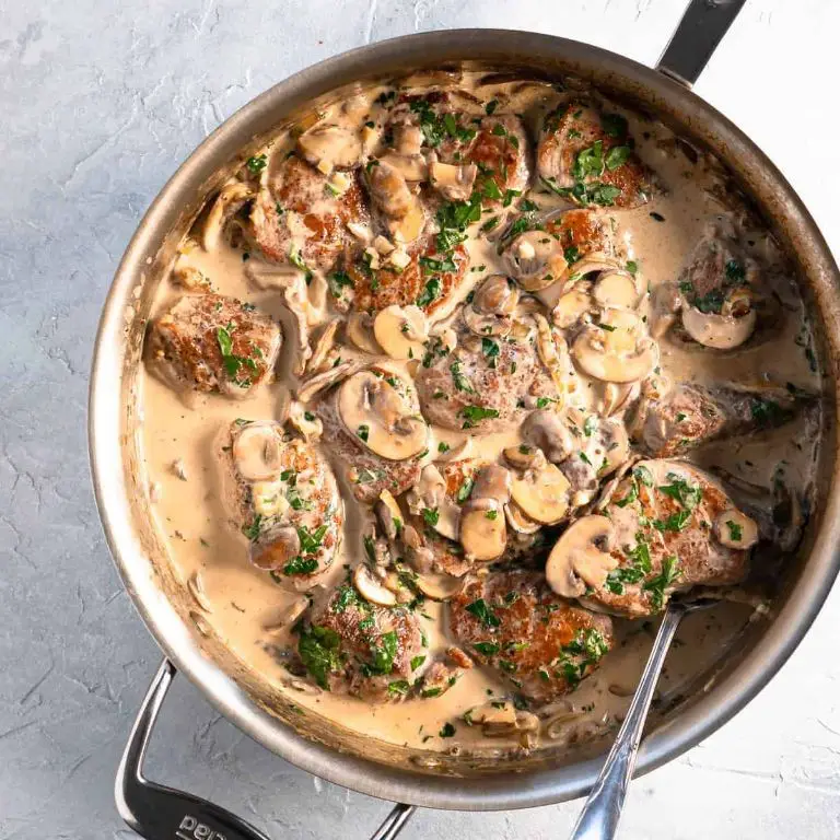 Pork Sirloin Medallions with Mushroom Sauce