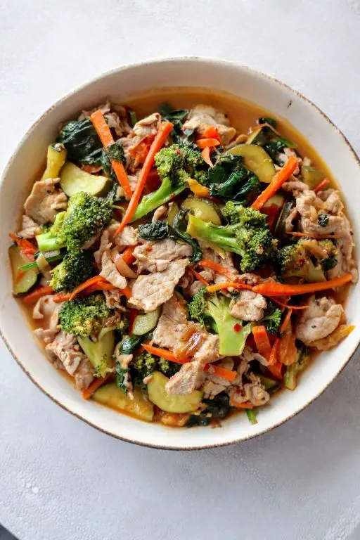 Pork Sirloin Stir-Fry with Vegetables