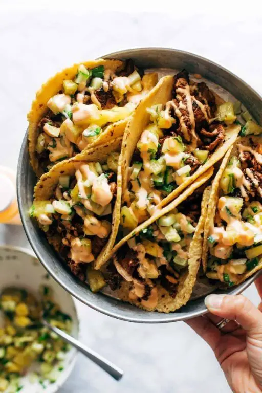 Pork Sirloin Tacos with Pineapple Salsa