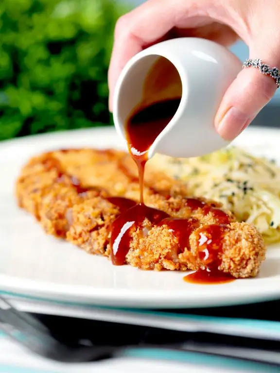 Pork Tonkatsu with Barbecue Dipping Sauce