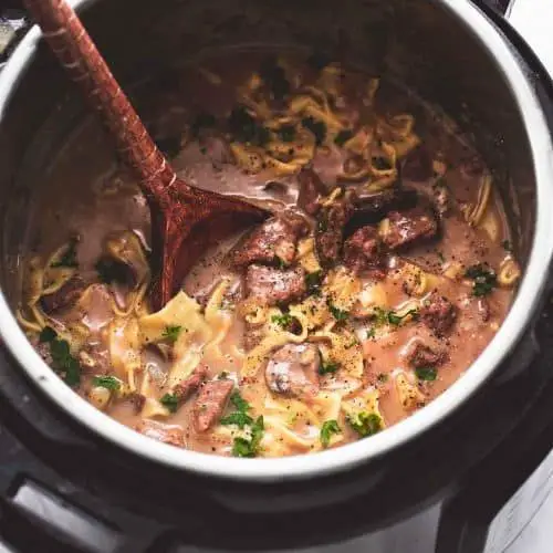 Pressure Cooker Beef Stroganoff