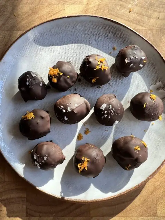 Prune and Dark Chocolate Truffles