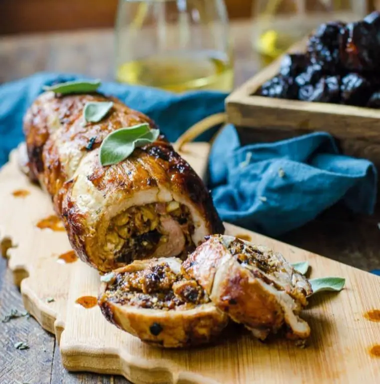 Prune-Stuffed Pork Tenderloin