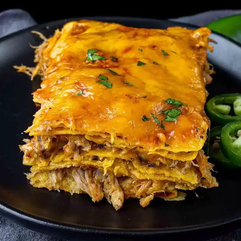 Pulled Pork Enchilada Casserole