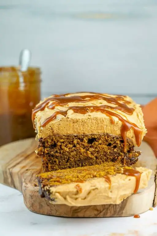 Pumpkin Bread with Caramel Drizzle