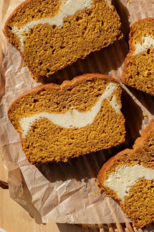 Pumpkin Bread with Cream Cheese Filling