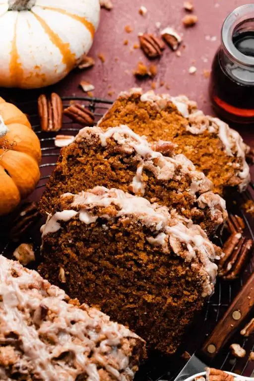 Pumpkin Bread with Pecan Streusel