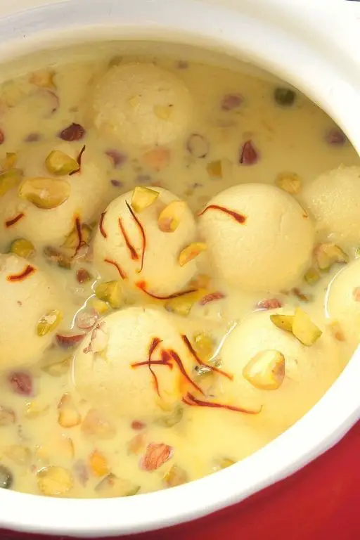 Rasmalai with Saffron Milk
