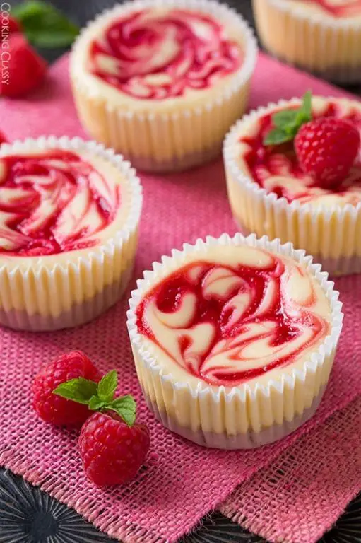 Raspberry Swirl Mini Cupcakes