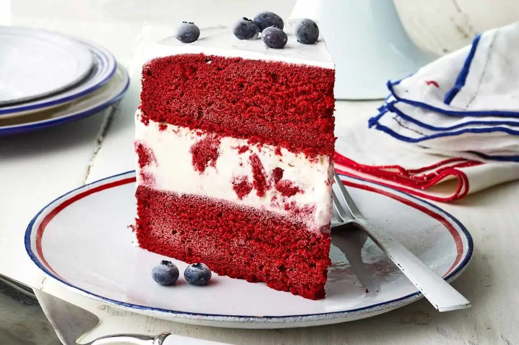 Red Velvet Ice Cream Cake