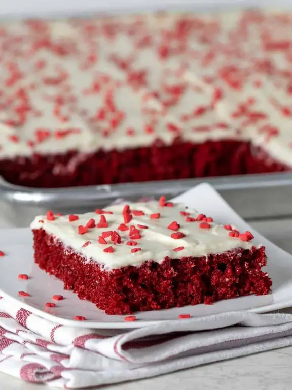 Red Velvet Sheet Cake with Buttercream Frosting