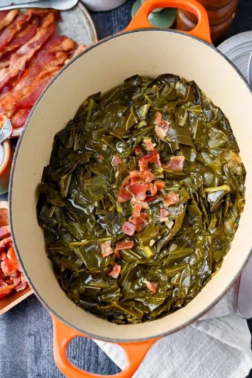 Red-Eye Gravy with Collard Greens and Bacon