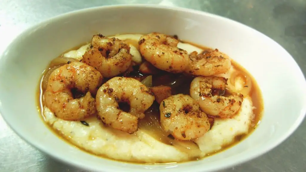 Red-Eye Gravy with Grits and Shrimp