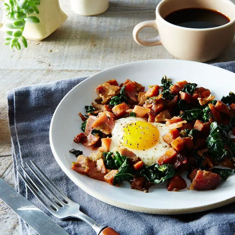Red-Eye Gravy with Sweet Potato Hash