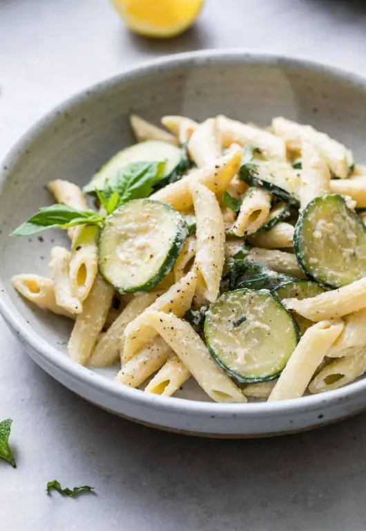 Ricotta Pasta with Zucchini and Mint