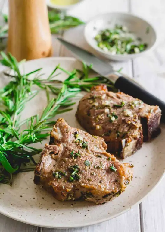 Rosemary and Thyme Air Fryer Lamb Chops