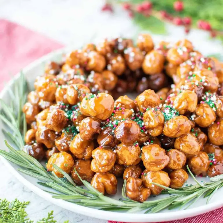 Rum-Infused Struffoli with Caramel Sauce