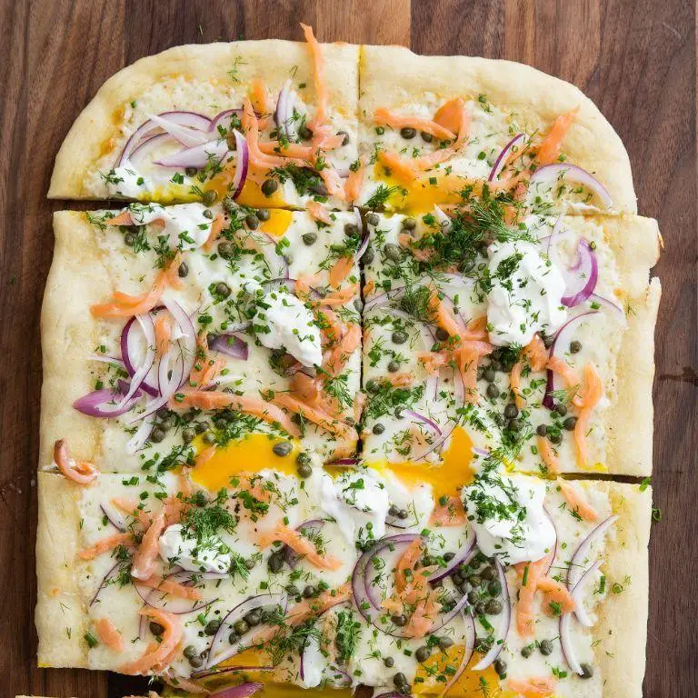 Salmon Breakfast Pizza