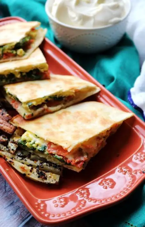 Salmon Breakfast Quesadilla