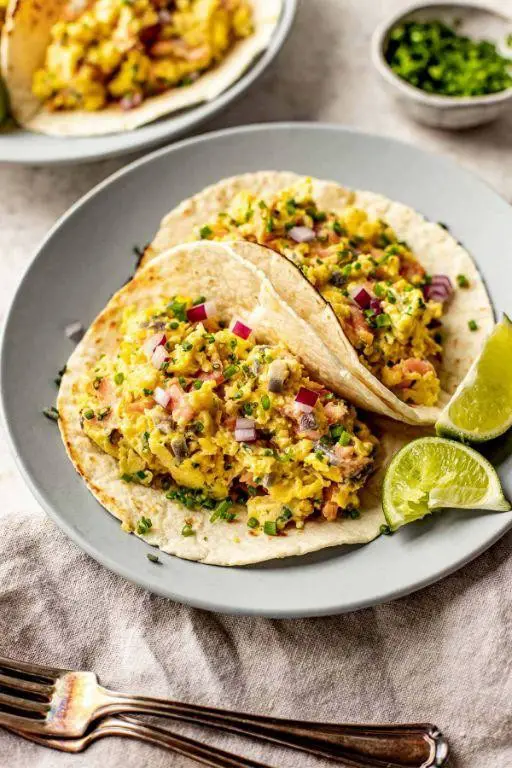 Salmon Breakfast Tacos