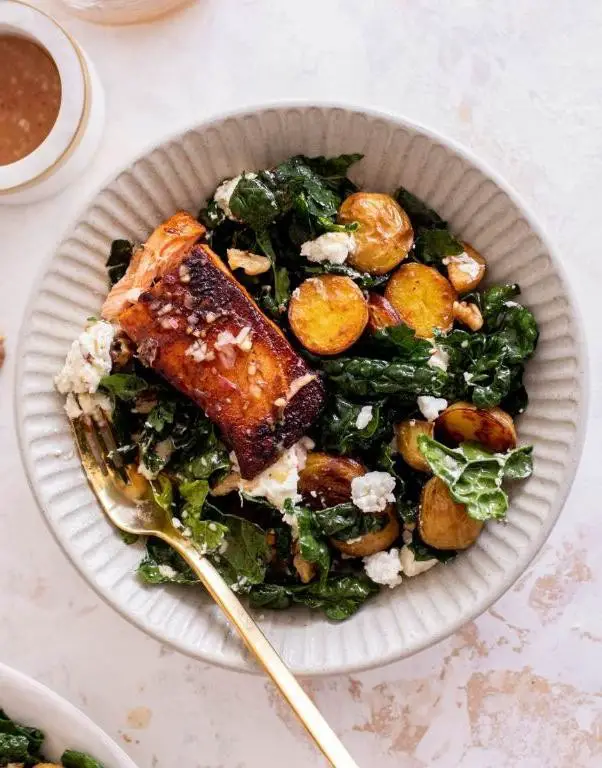 Salmon and Kale Breakfast Salad