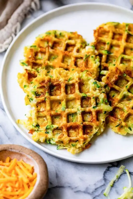 Savory Zucchini Flour Waffles