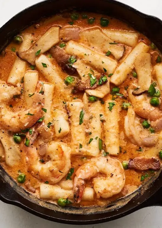 Seafood Tteokbokki with Shrimp and Mussels