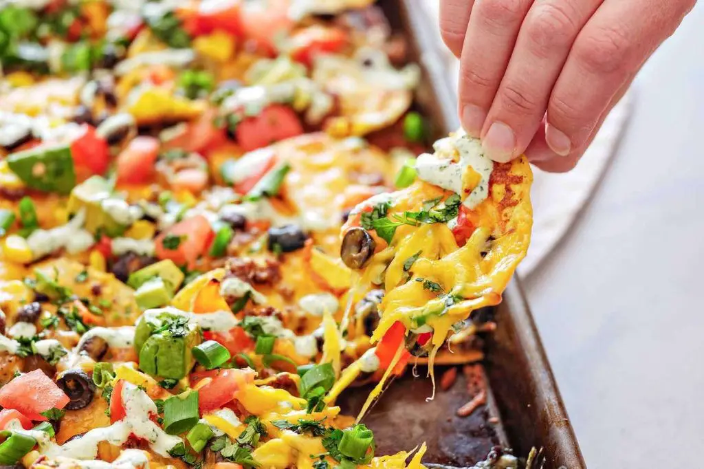 Sheet Pan Nachos with Loaded Toppings