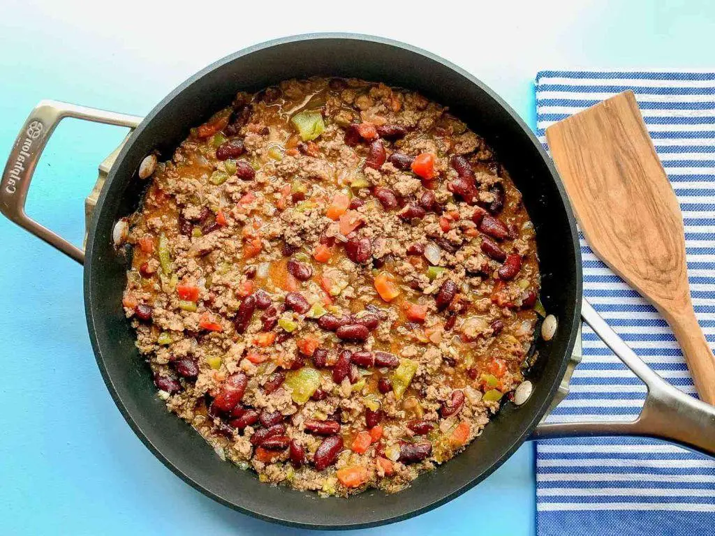 Skillet Hamburger and Bean Bake
