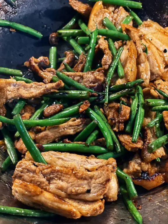 Skinless Pork Belly Stir-Fry with Green Beans