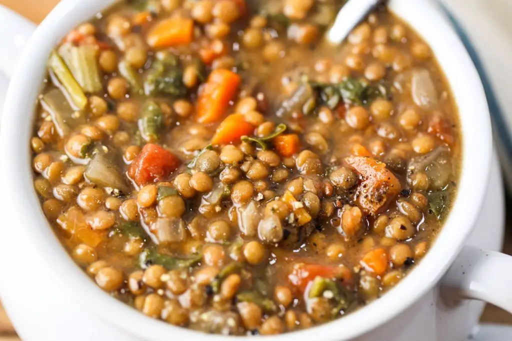 Slow Cooker Lentil and Spinach Soup