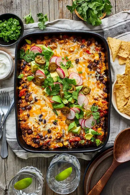 Slow Cooker Quinoa and Black Bean Casserole