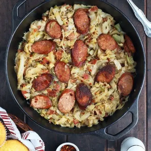 Smoked Sausage Fried Cabbage