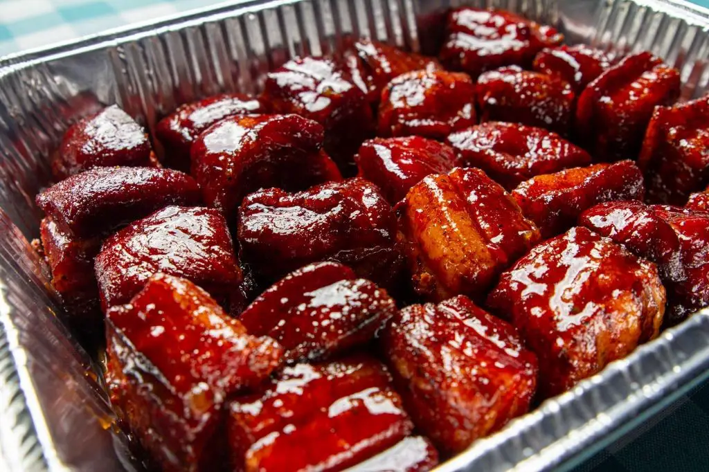 Smoked Skinless Pork Belly with BBQ Sauce