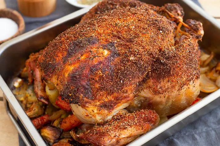 Spicy Cajun Whole Chicken Bake