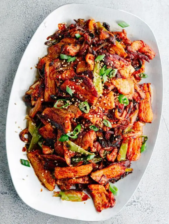 Spicy Korean Skinless Pork Belly Stir-Fry