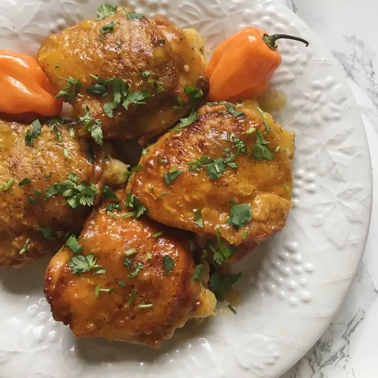 Spicy Mango Habanero Chicken Thighs