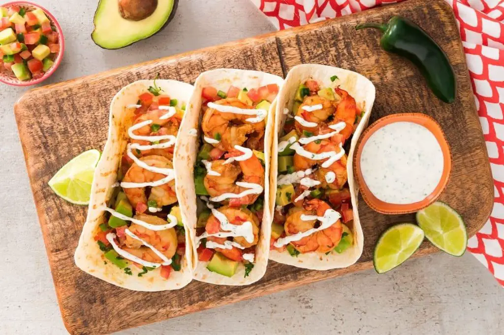 Spicy Shrimp Tacos with Avocado Salsa