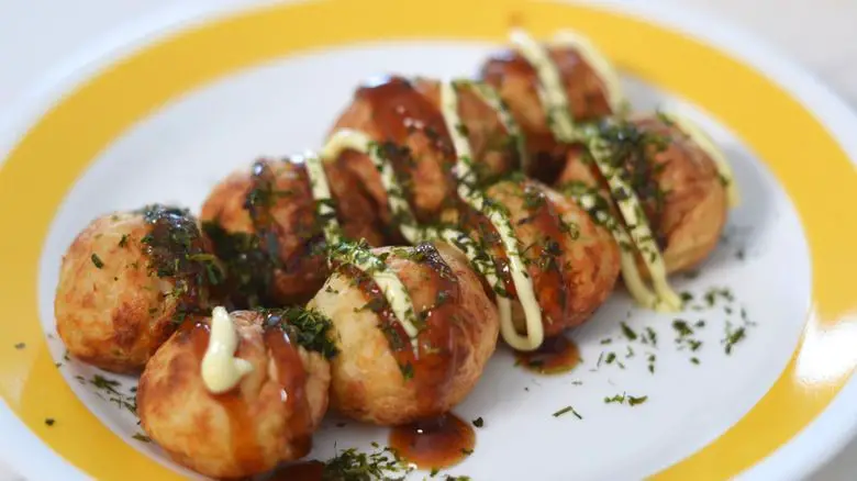 Spicy Sriracha Takoyaki with Mayo Drizzle